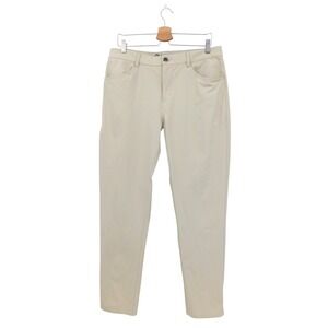 Vuori Meta Pant Athletic Slim Fit Mens 34 Khaki Sand V430 Performance Trousers